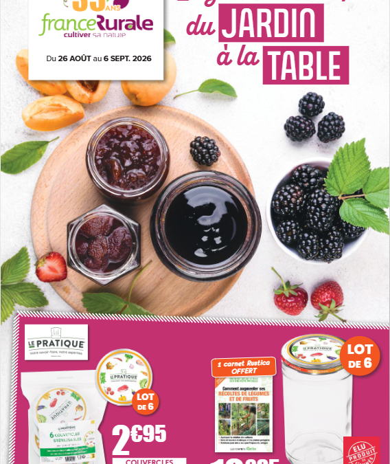 Promos jusqu&rsquo;au 6 septembre 2026 – France Rurale St Médard d’Aunis